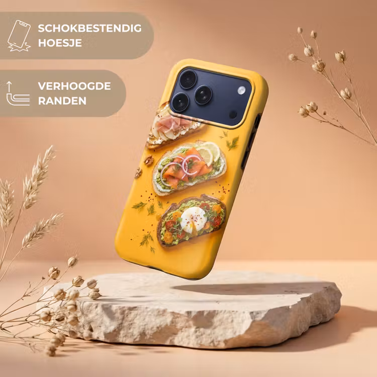 Telefoonhoesje Toughcase - Eten - Brood - Ontbijt - Modern - Kleurrijk — 5
