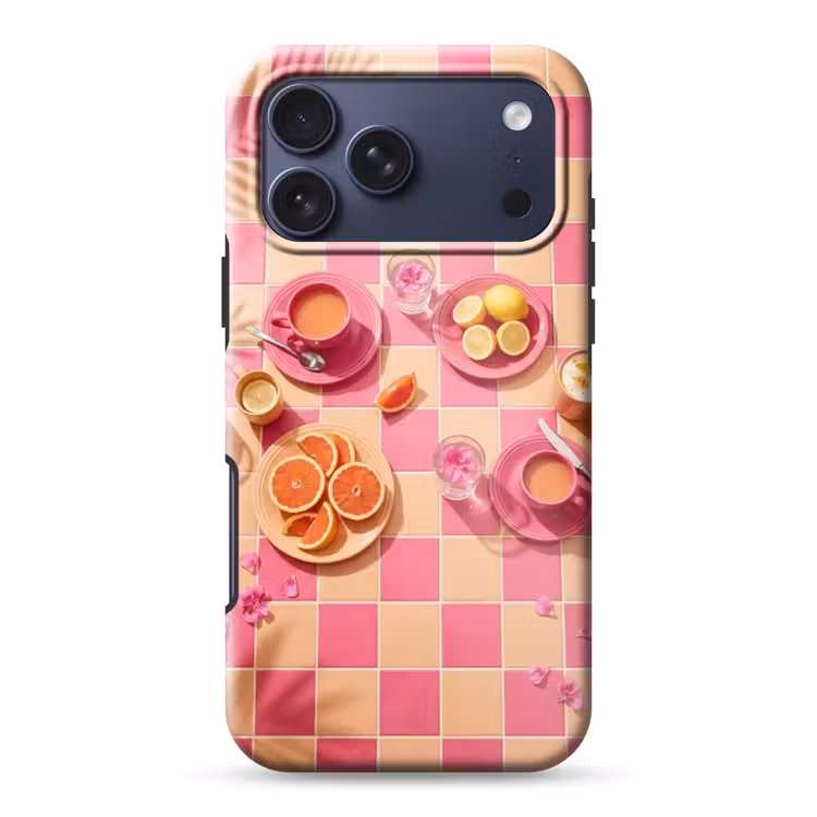 Telefoonhoesje Toughcase - Eten - Citrusvruchten - Stillevens - Roze - Oranje — 1
