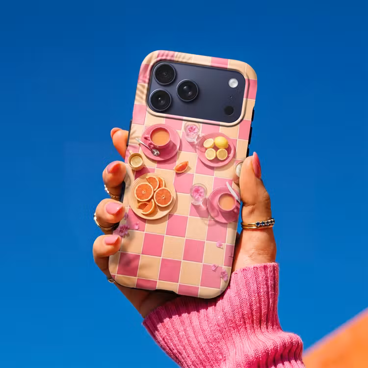 Telefoonhoesje Toughcase - Eten - Citrusvruchten - Stillevens - Roze - Oranje — 2