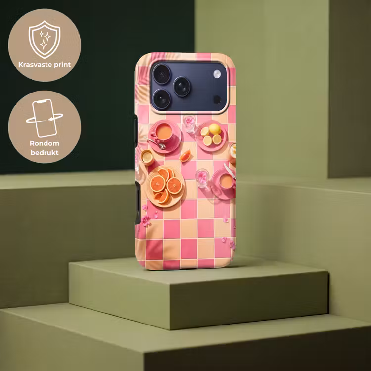 Telefoonhoesje Toughcase - Eten - Citrusvruchten - Stillevens - Roze - Oranje — 7