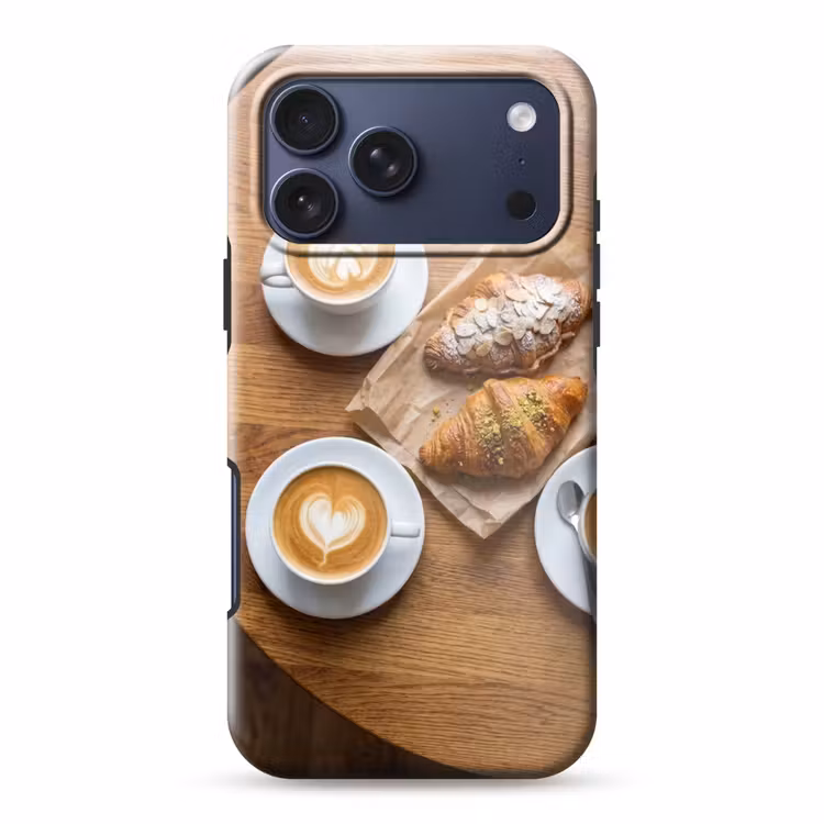 Telefoonhoesje Toughcase - Eten - Croissant - Koffie - Ontbijt - Modern — 1