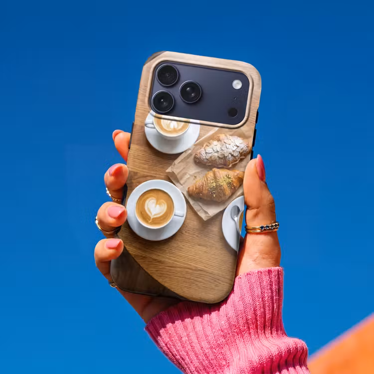 Telefoonhoesje Toughcase - Eten - Croissant - Koffie - Ontbijt - Modern — 2