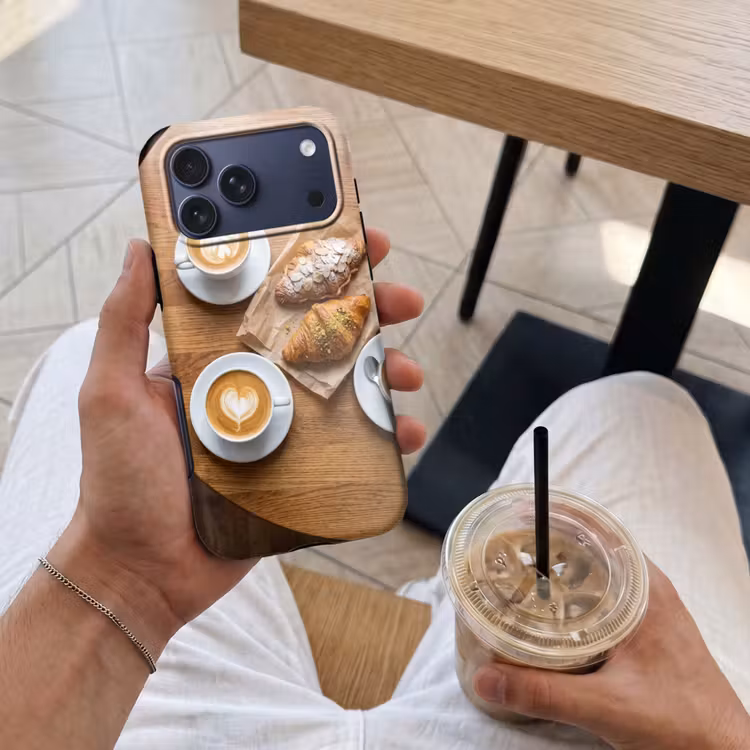 Telefoonhoesje Toughcase - Eten - Croissant - Koffie - Ontbijt - Modern — 4