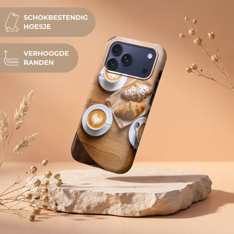 Telefoonhoesje Toughcase - Eten - Croissant - Koffie - Ontbijt - Modern — 5