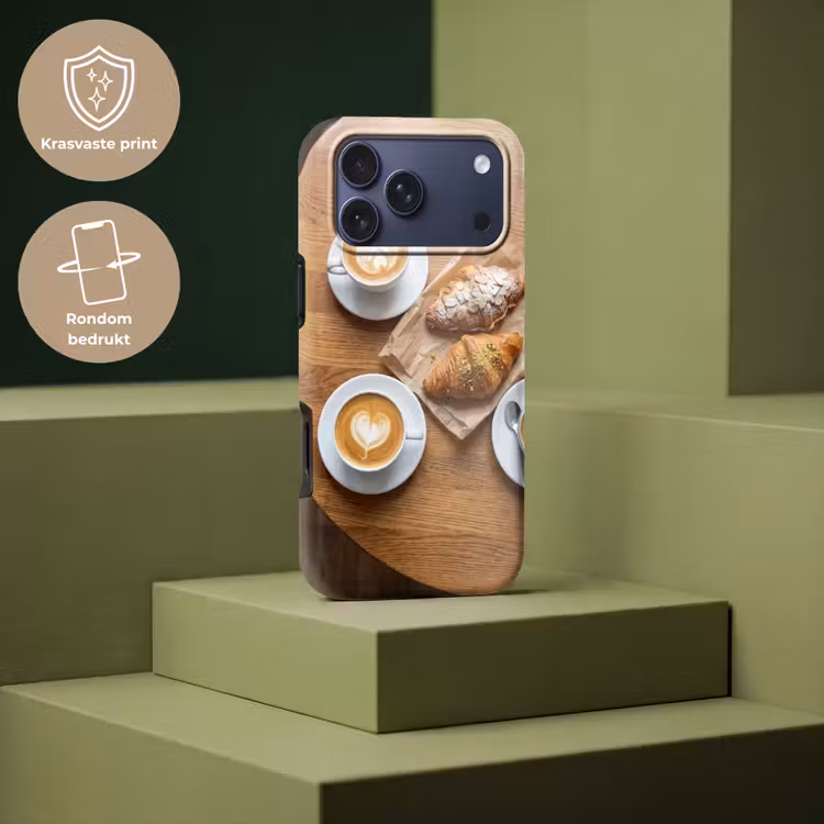 Telefoonhoesje Toughcase - Eten - Croissant - Koffie - Ontbijt - Modern — 7