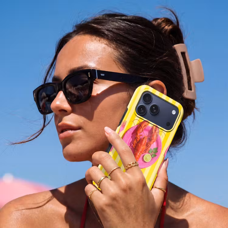 Telefoonhoesje Toughcase - Eten - Roze - Geel - Modern - Culinaire — 6