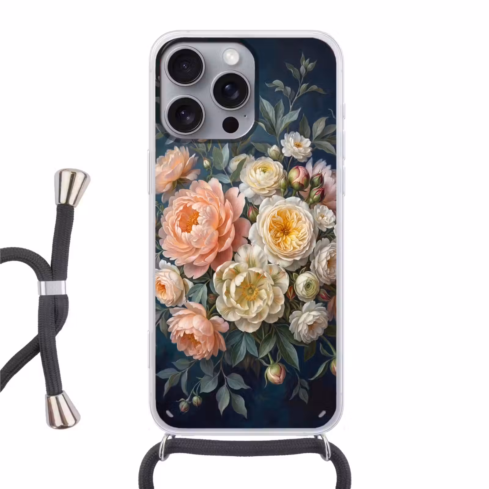 Telefoonhoesje met koord - Bloemen - Boeket - Natuur - Klassiek - Kleurrijk — 1
