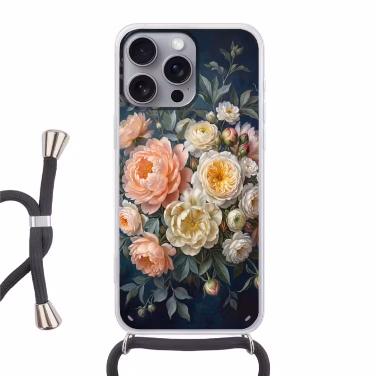Telefoonhoesje met koord - Bloemen - Boeket - Natuur - Klassiek - Kleurrijk — 1