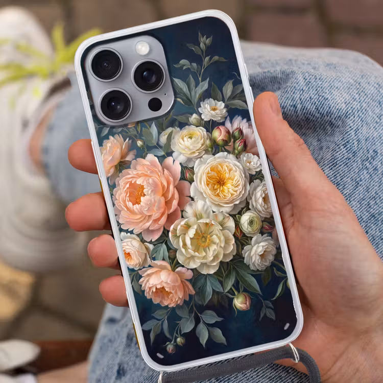 Telefoonhoesje met koord - Bloemen - Boeket - Natuur - Klassiek - Kleurrijk — 2