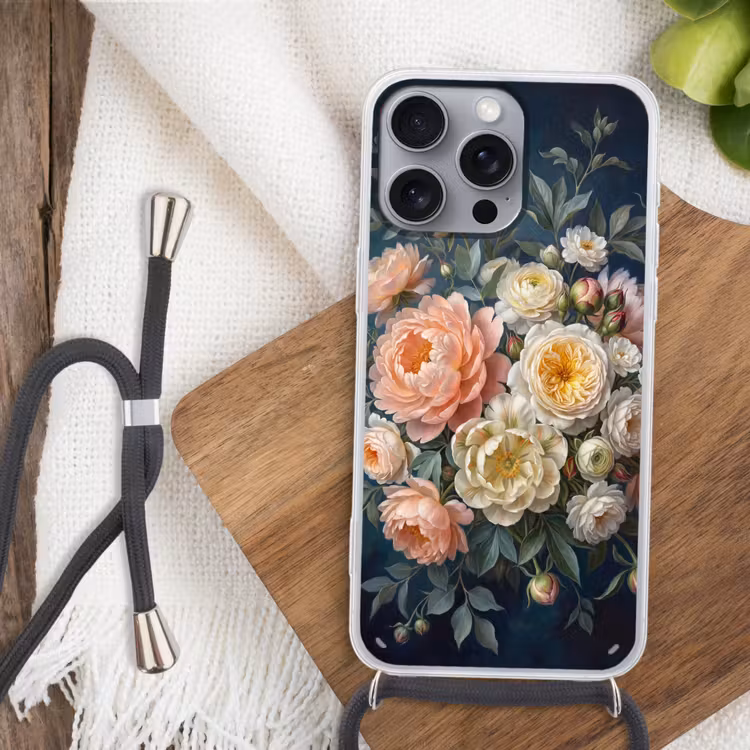 Telefoonhoesje met koord - Bloemen - Boeket - Natuur - Klassiek - Kleurrijk — 3