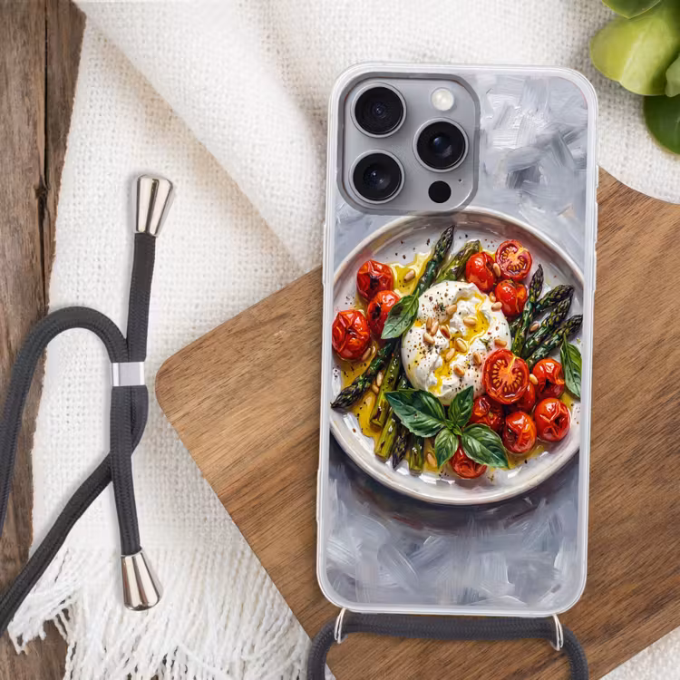 Telefoonhoesje met koord - Eten - Groenten - Kaas - Modern - Vers — 3