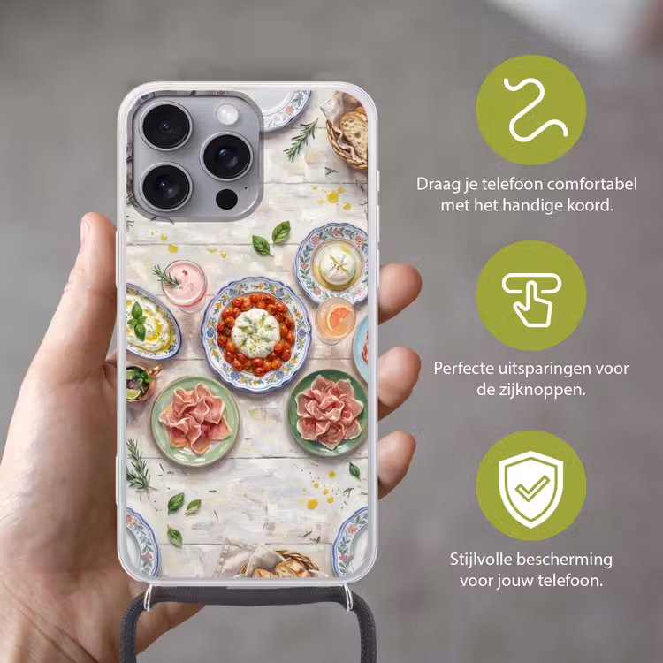 Telefoonhoesje met koord - Eten - Tafel - Divers - Modern — 4