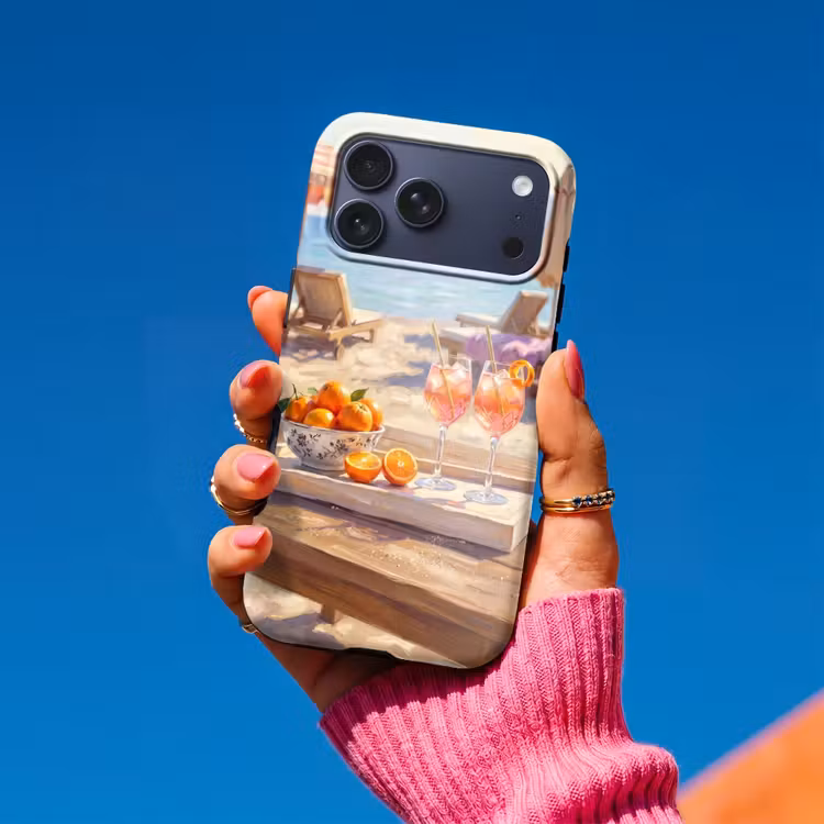 Telefoonhoesje Toughcase - Drank - Glazen - Strand - Zomer - Oranje — 2