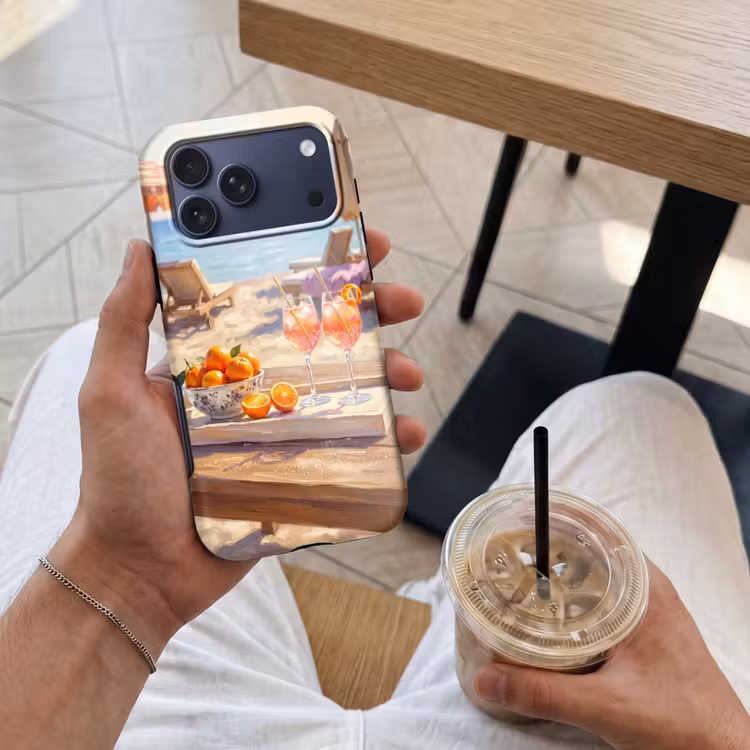 Telefoonhoesje Toughcase - Drank - Glazen - Strand - Zomer - Oranje — 4