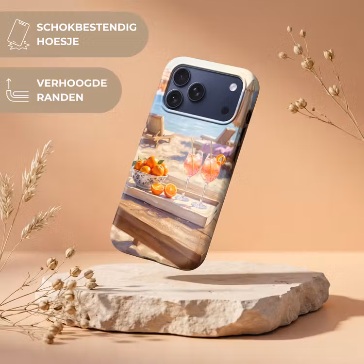 Telefoonhoesje Toughcase - Drank - Glazen - Strand - Zomer - Oranje — 5
