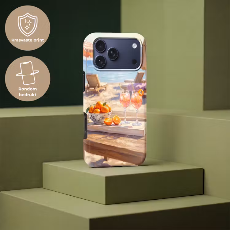 Telefoonhoesje Toughcase - Drank - Glazen - Strand - Zomer - Oranje — 7
