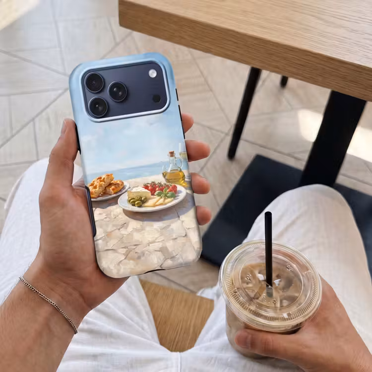 Telefoonhoesje Toughcase - Eten - Middellandse Zee - Natuur - Geschilderd — 4