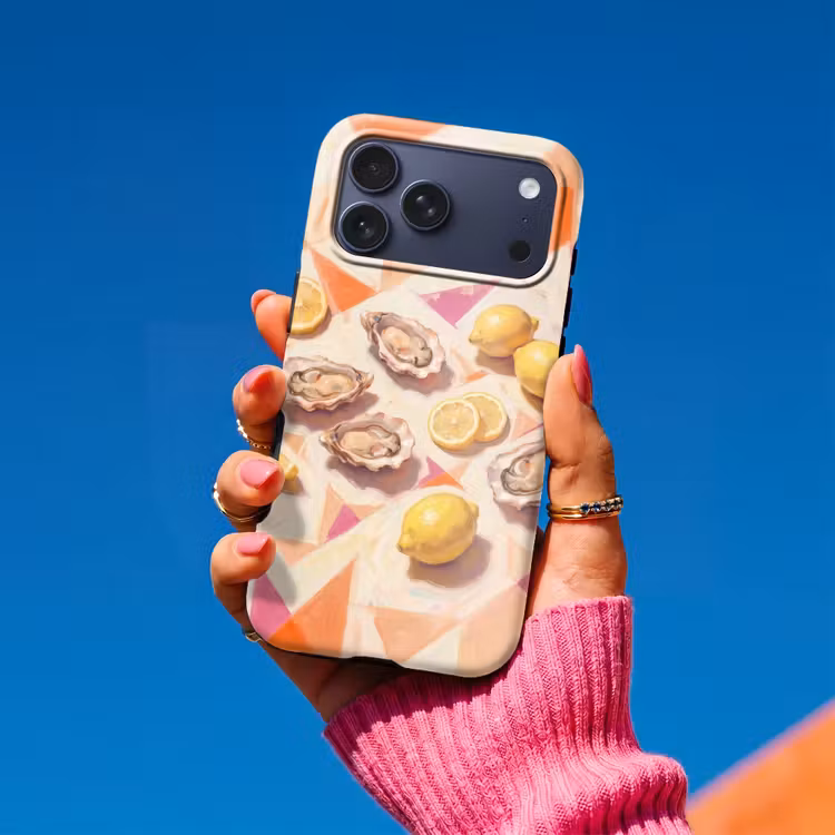 Telefoonhoesje Toughcase - Stilleven - Citroenen - Oesters - Abstract - Oranje — 2