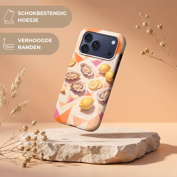 Telefoonhoesje Toughcase - Stilleven - Citroenen - Oesters - Abstract - Oranje — 5