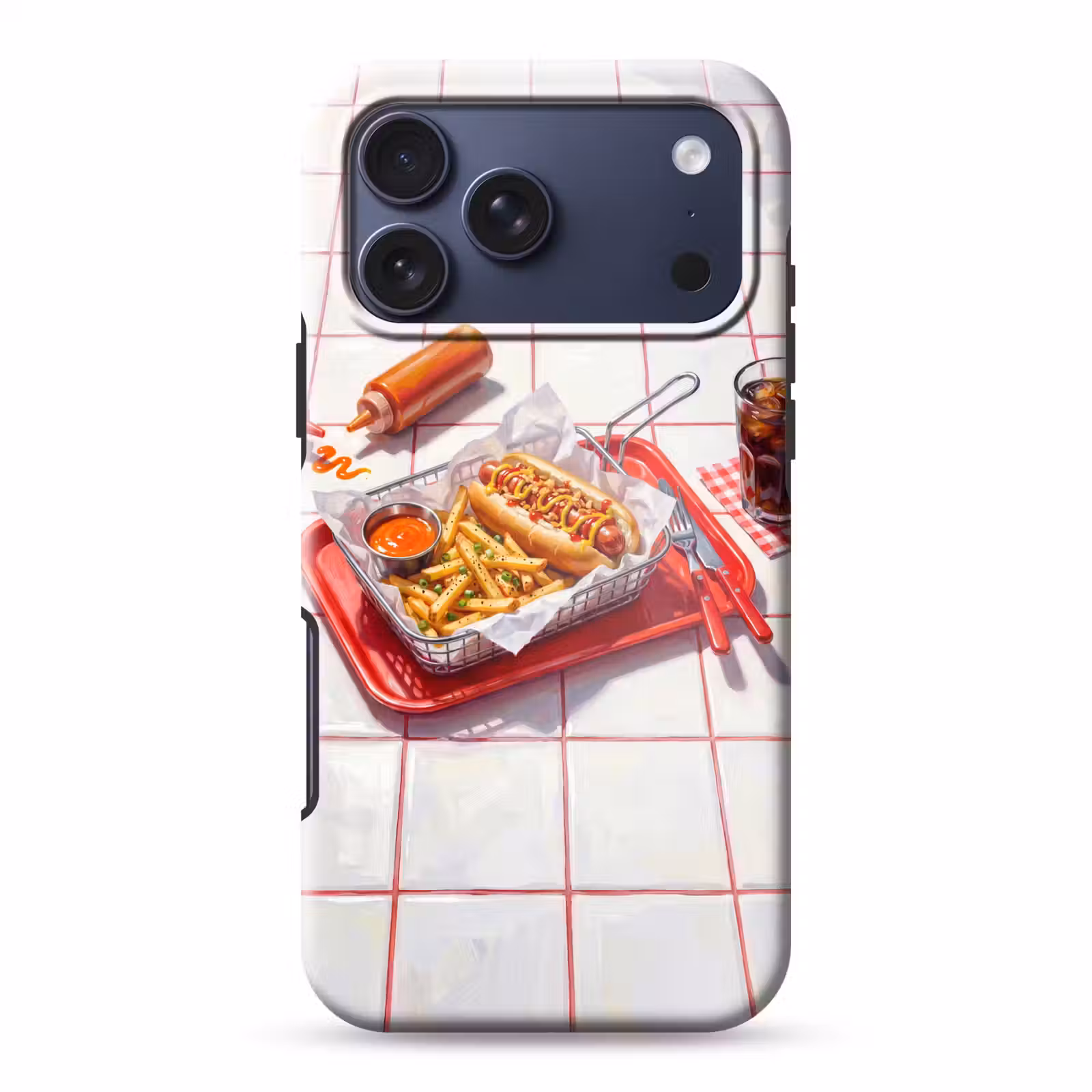 Telefoonhoesje Toughcase - Eten - Hotdog - Fastfood - Modern - Rood — 1