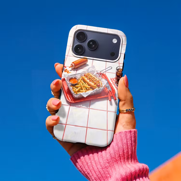 Telefoonhoesje Toughcase - Eten - Hotdog - Fastfood - Modern - Rood — 2