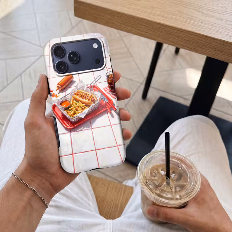 Telefoonhoesje Toughcase - Eten - Hotdog - Fastfood - Modern - Rood — 4