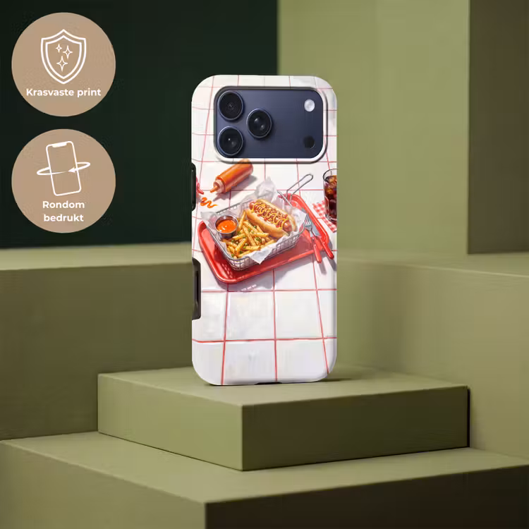 Telefoonhoesje Toughcase - Eten - Hotdog - Fastfood - Modern - Rood — 7