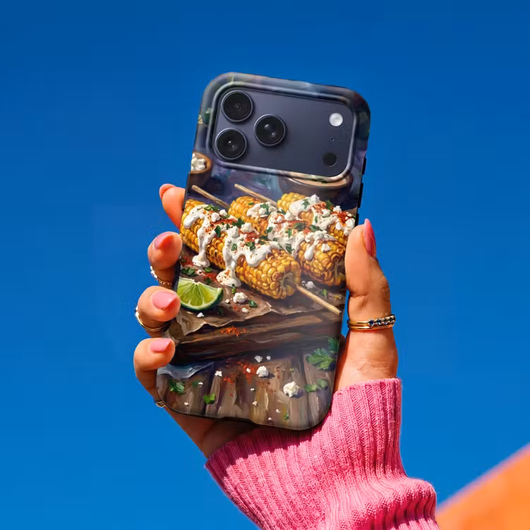 Telefoonhoesje Toughcase - Eten - Maïs - Saus - Geschilderd - Geel — 2