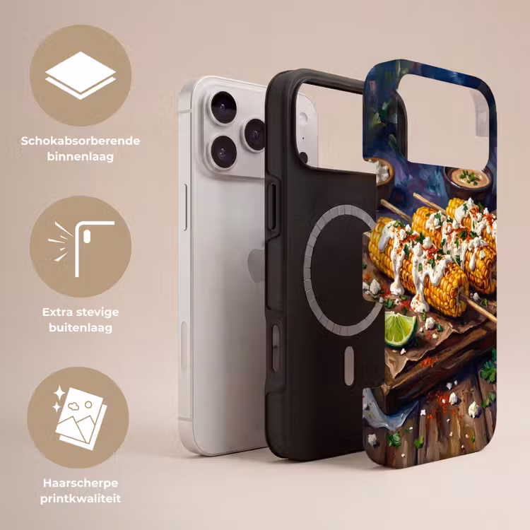 Telefoonhoesje Toughcase - Eten - Maïs - Saus - Geschilderd - Geel — 3