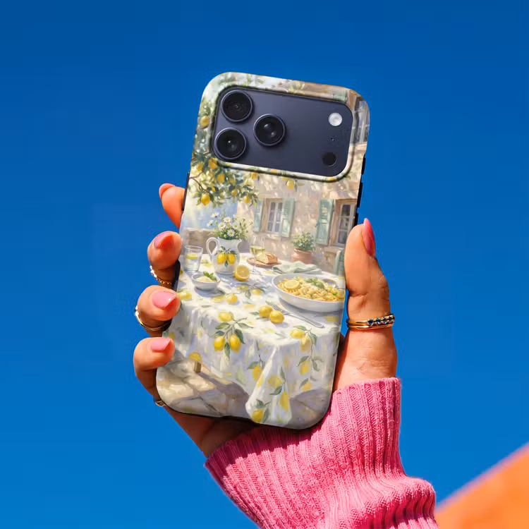 Telefoonhoesje Toughcase - Eten - Terras - Zomer - Geschilderd - Geel — 2