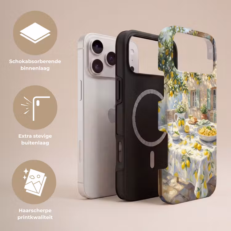Telefoonhoesje Toughcase - Eten - Terras - Zomer - Geschilderd - Geel — 3
