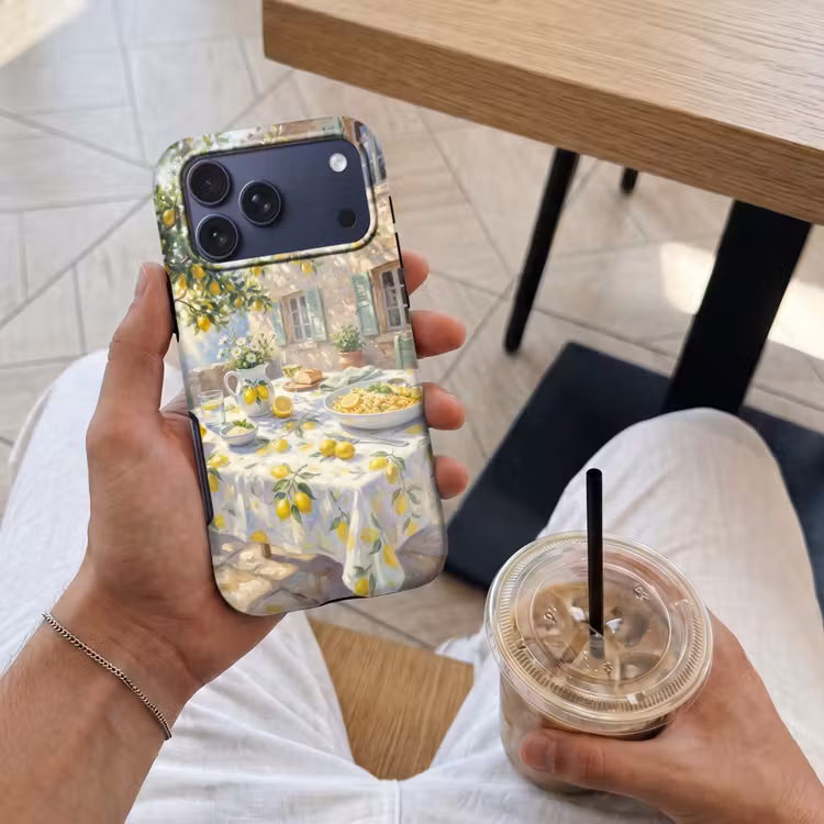 Telefoonhoesje Toughcase - Eten - Terras - Zomer - Geschilderd - Geel — 4