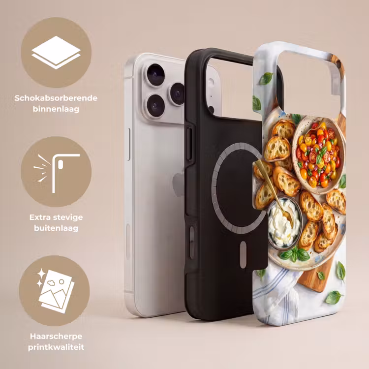 Telefoonhoesje Toughcase - Eten - Tomaat - Brood - Kleurrijk - Keuken — 3