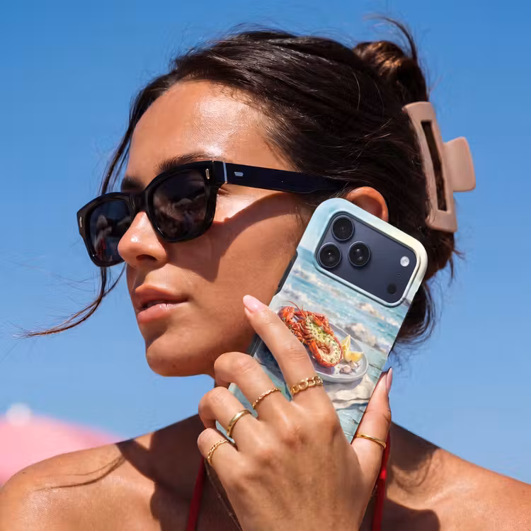 Telefoonhoesje Toughcase - Eten - Zee - Kust - Modern - Blauw — 6