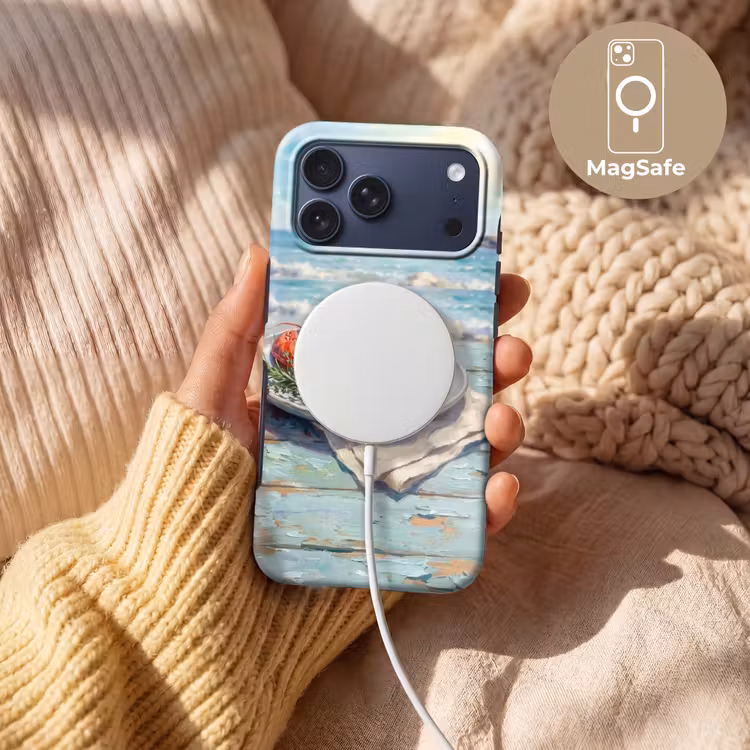 Telefoonhoesje Toughcase - Eten - Zee - Kust - Modern - Blauw — 8