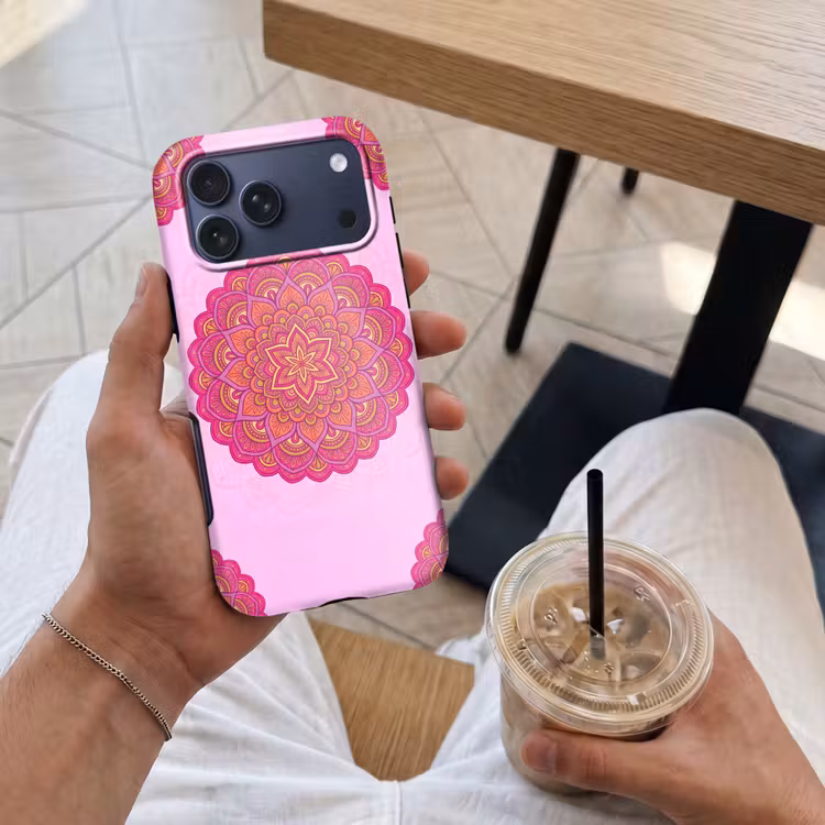 Telefoonhoesje Toughcase - Mandala - Cirkel - Spiritueel - Oosters - Roze — 4
