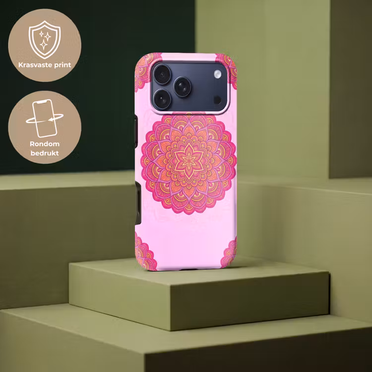 Telefoonhoesje Toughcase - Mandala - Cirkel - Spiritueel - Oosters - Roze — 7