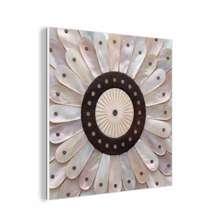 Forex - Parelmoer - Patroon - Decoratie - Ambacht - Wit — 1