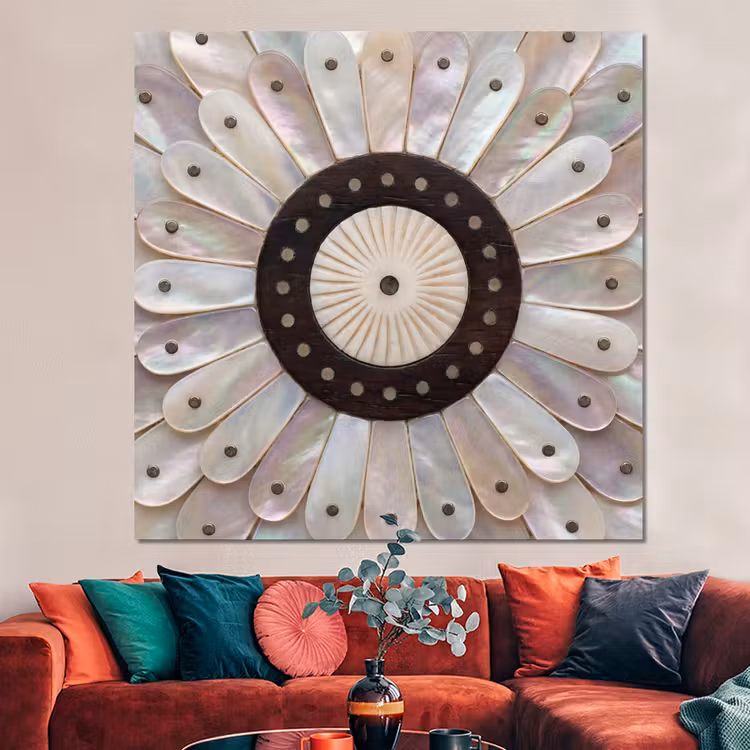 Forex - Parelmoer - Patroon - Decoratie - Ambacht - Wit — 3