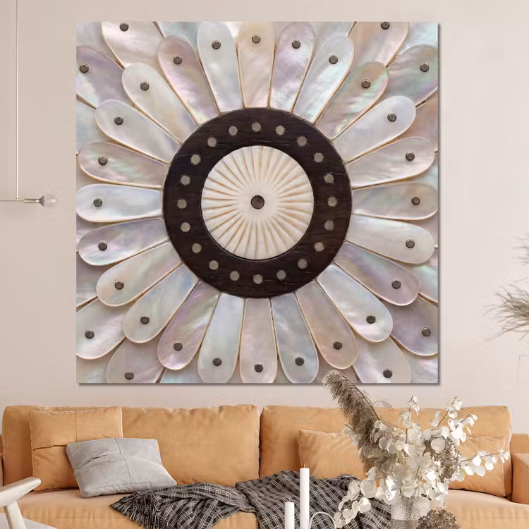 Forex - Parelmoer - Patroon - Decoratie - Ambacht - Wit — 4