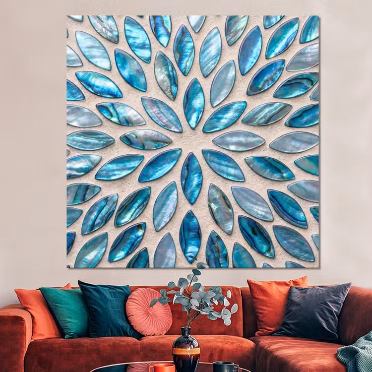 Forex - Patroon - Glans - Abstract - Blauw - Decoratie — 3