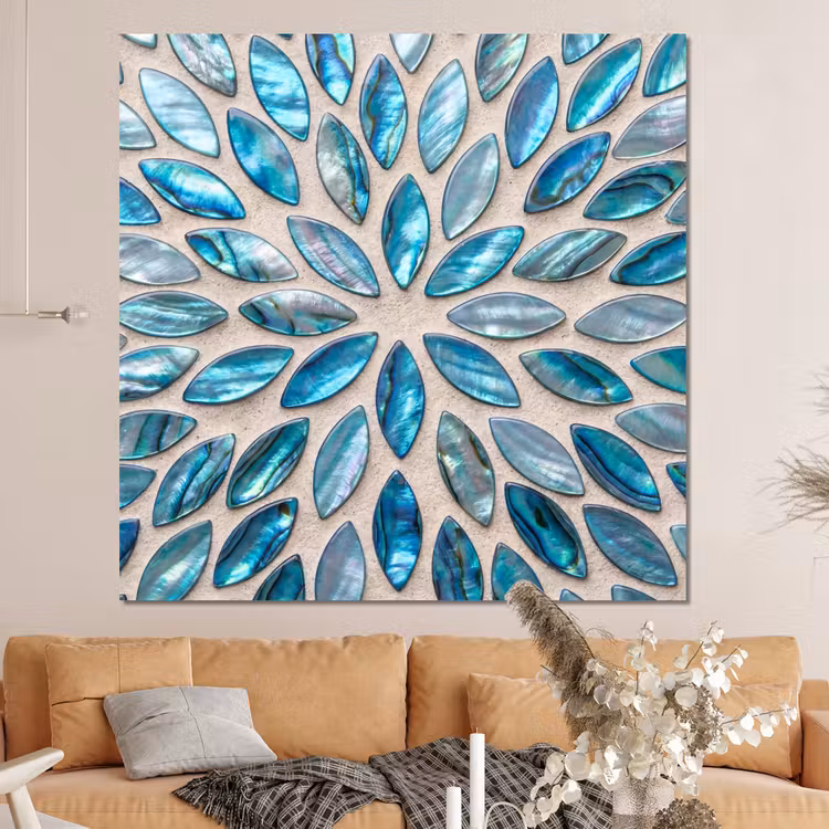 Forex - Patroon - Glans - Abstract - Blauw - Decoratie — 4