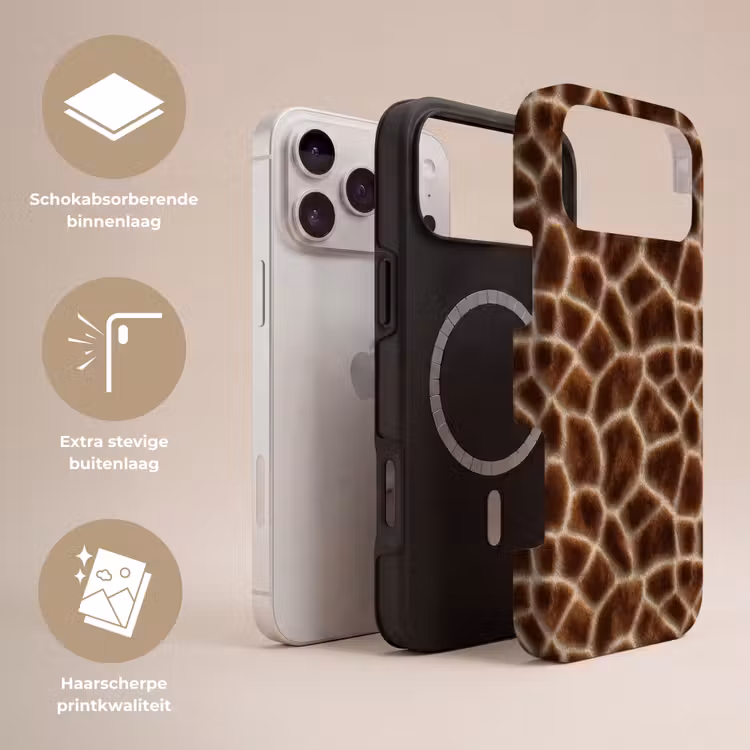 Telefoonhoesje Toughcase - Giraf - Bruin - Vacht — 3
