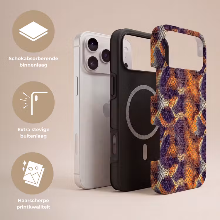 Telefoonhoesje Toughcase - Slang - Kleurrijk - Schubben — 3