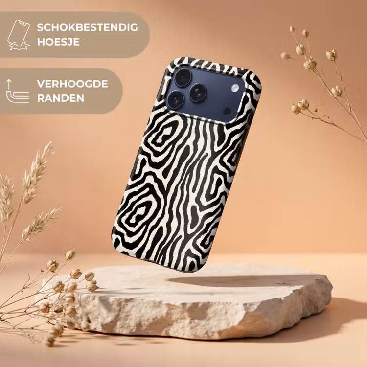 Telefoonhoesje Toughcase - Zebra - Zwart - Abstract — 5