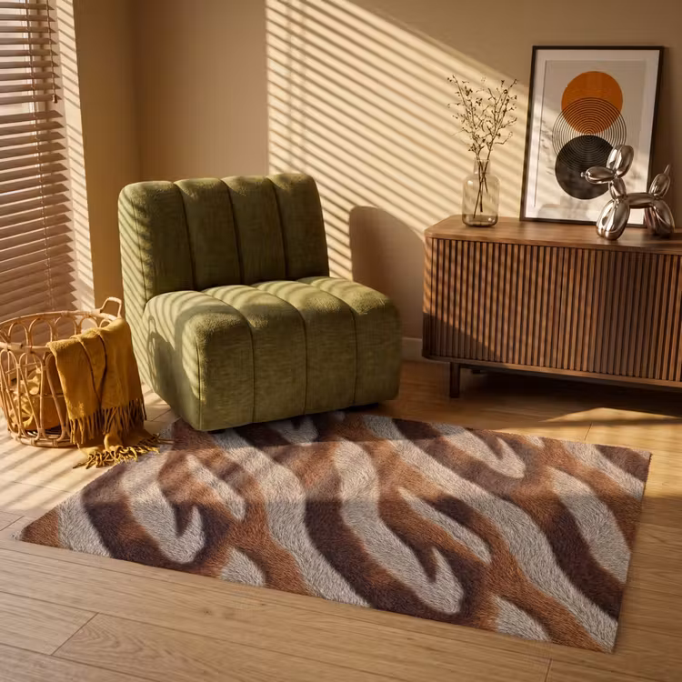 Vloerkleed - Zebra - Bruin - Patroon — 2