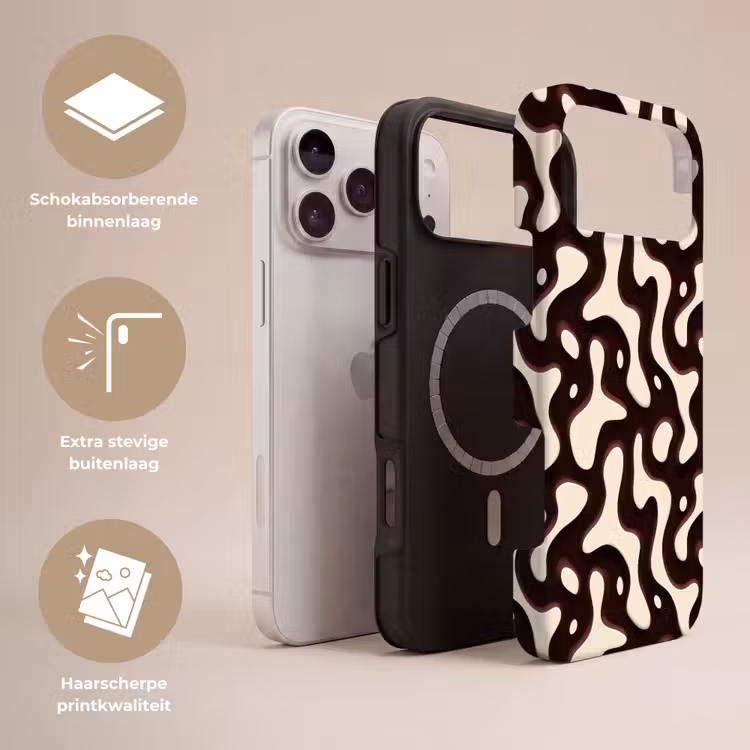 Telefoonhoesje Toughcase - Organisch - Krachtig - Bruin — 3
