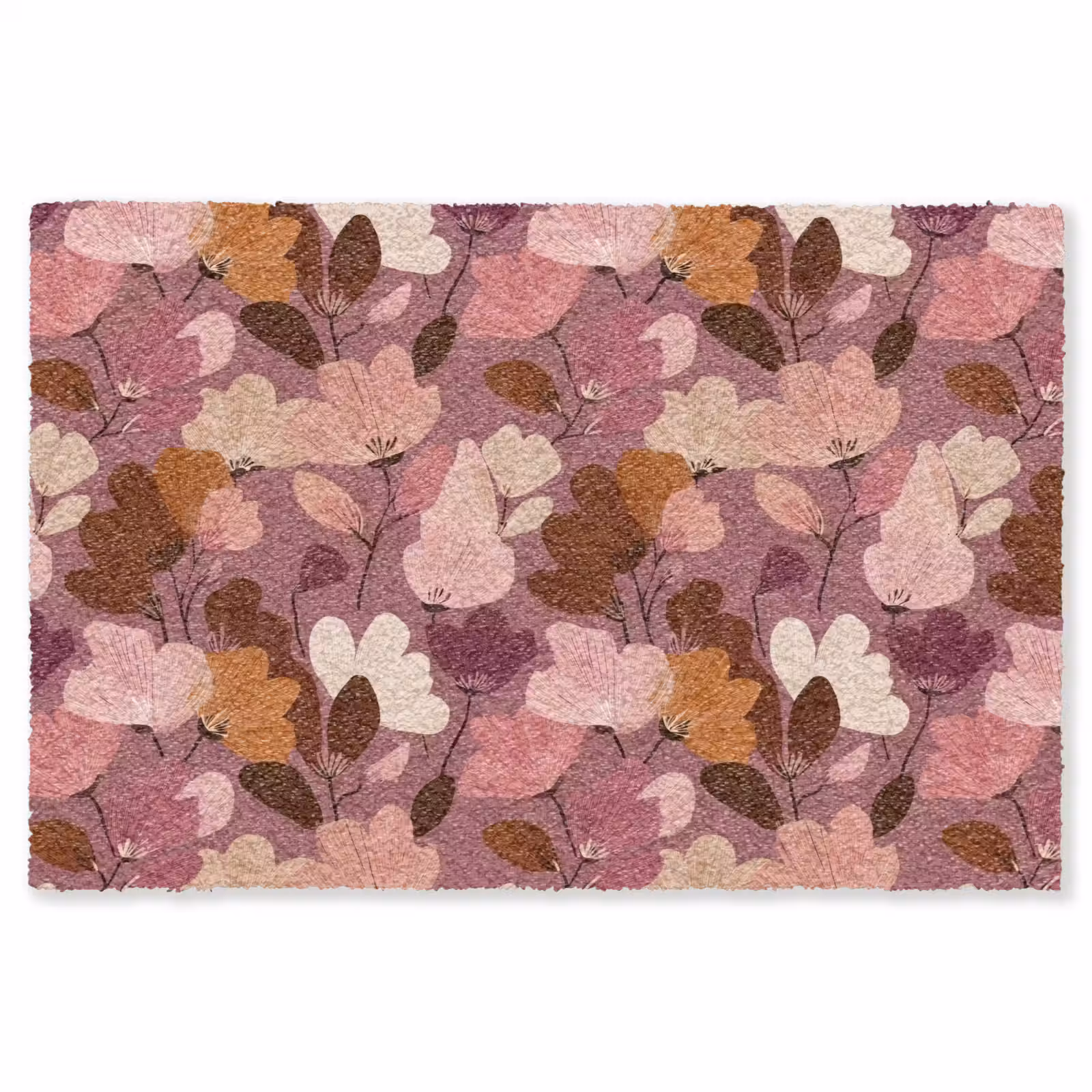Vloerkleed - Bloem - Patroon - Roze — 1