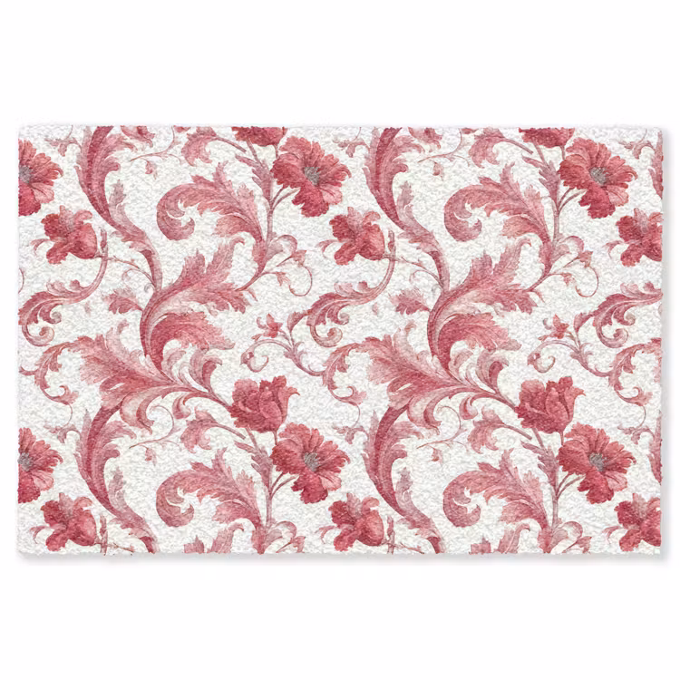Vloerkleed - Barok - Patroon - Rood — 1