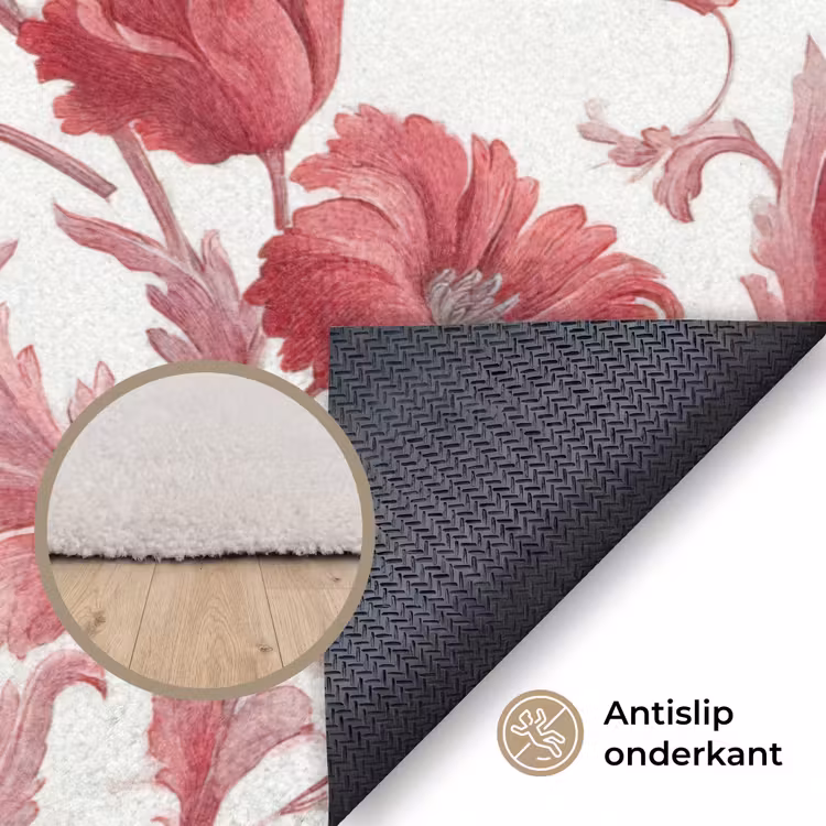 Vloerkleed - Barok - Patroon - Rood — 5